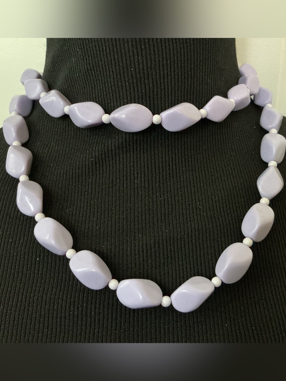 Vintage Monet PASTEL LAVENDER  Beaded necklace